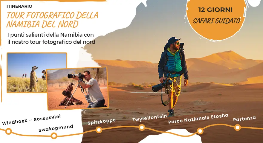 Tour fotografico della Namibia del Nord